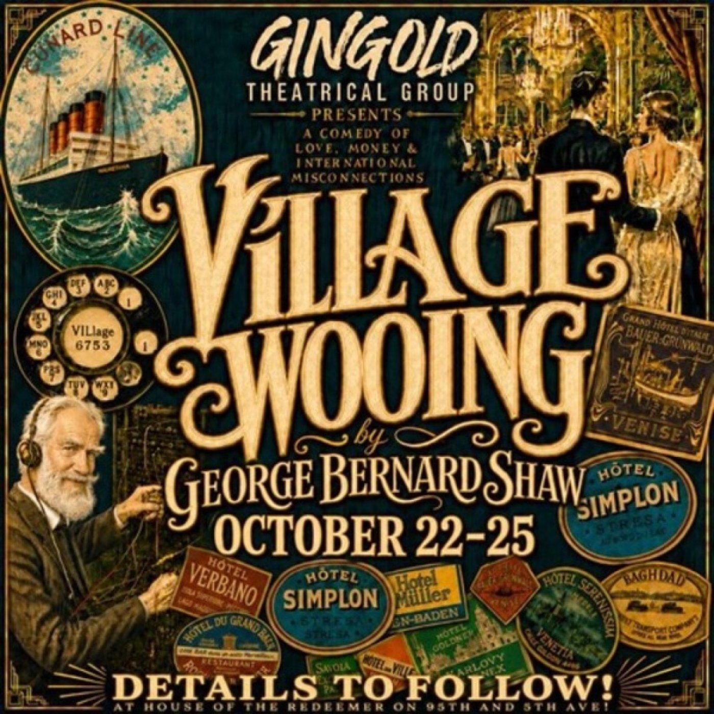 Gingold Theatrical Group announces Bernard Shaws Village Wooing, House ...