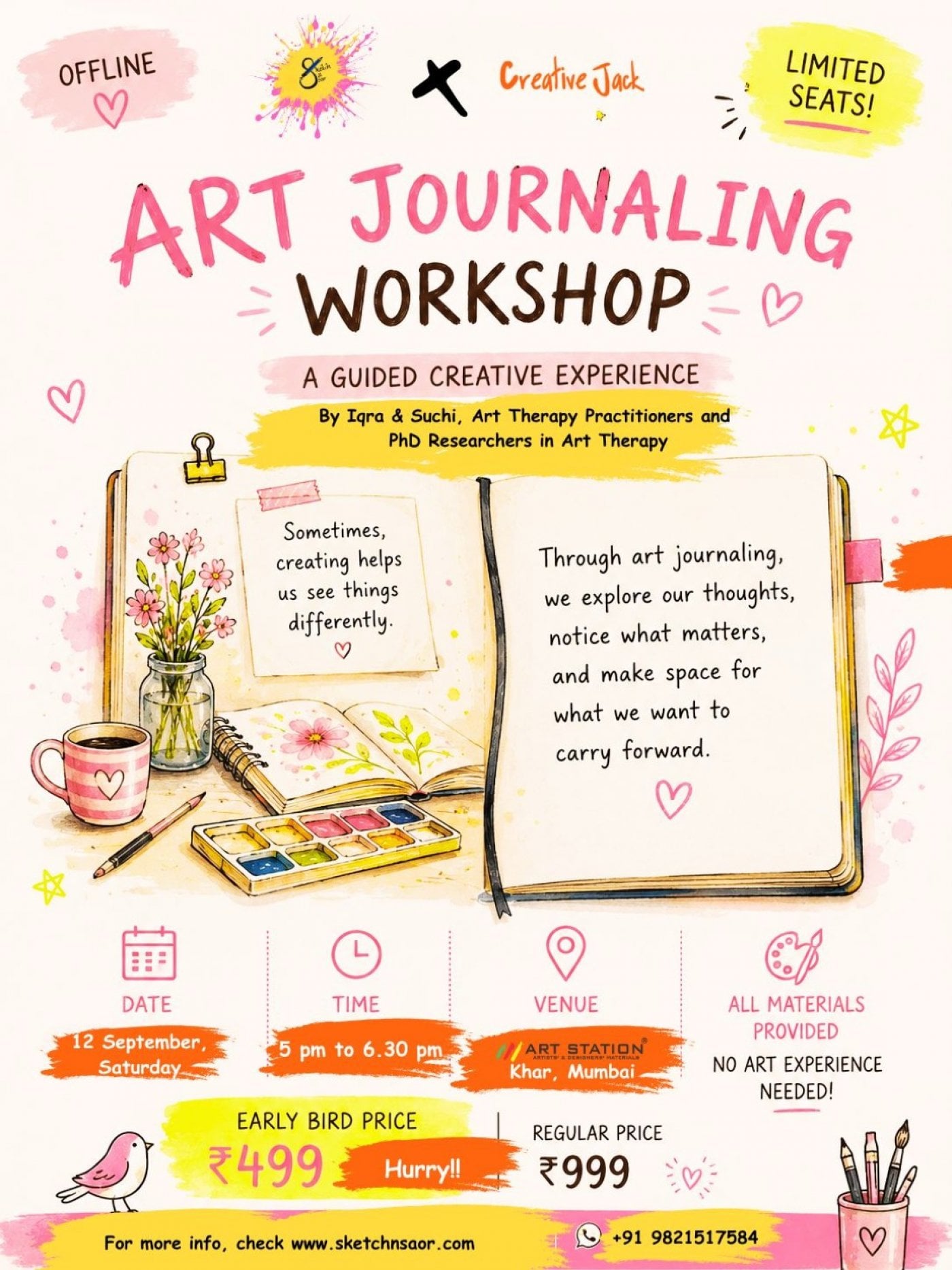 Art Journaling Workshop — event poster