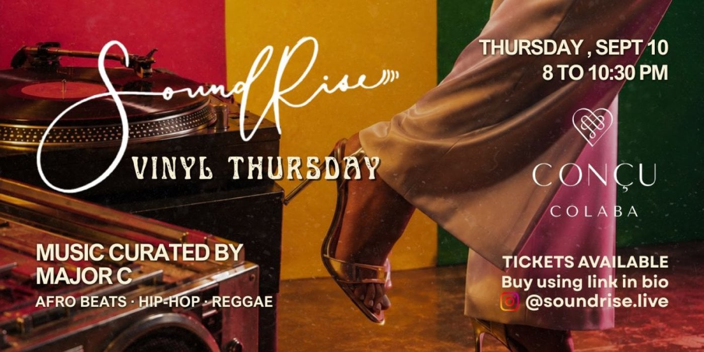 SoundRise Vinyl Thursdays at Conçu | 10th Sept | 8pm — event poster