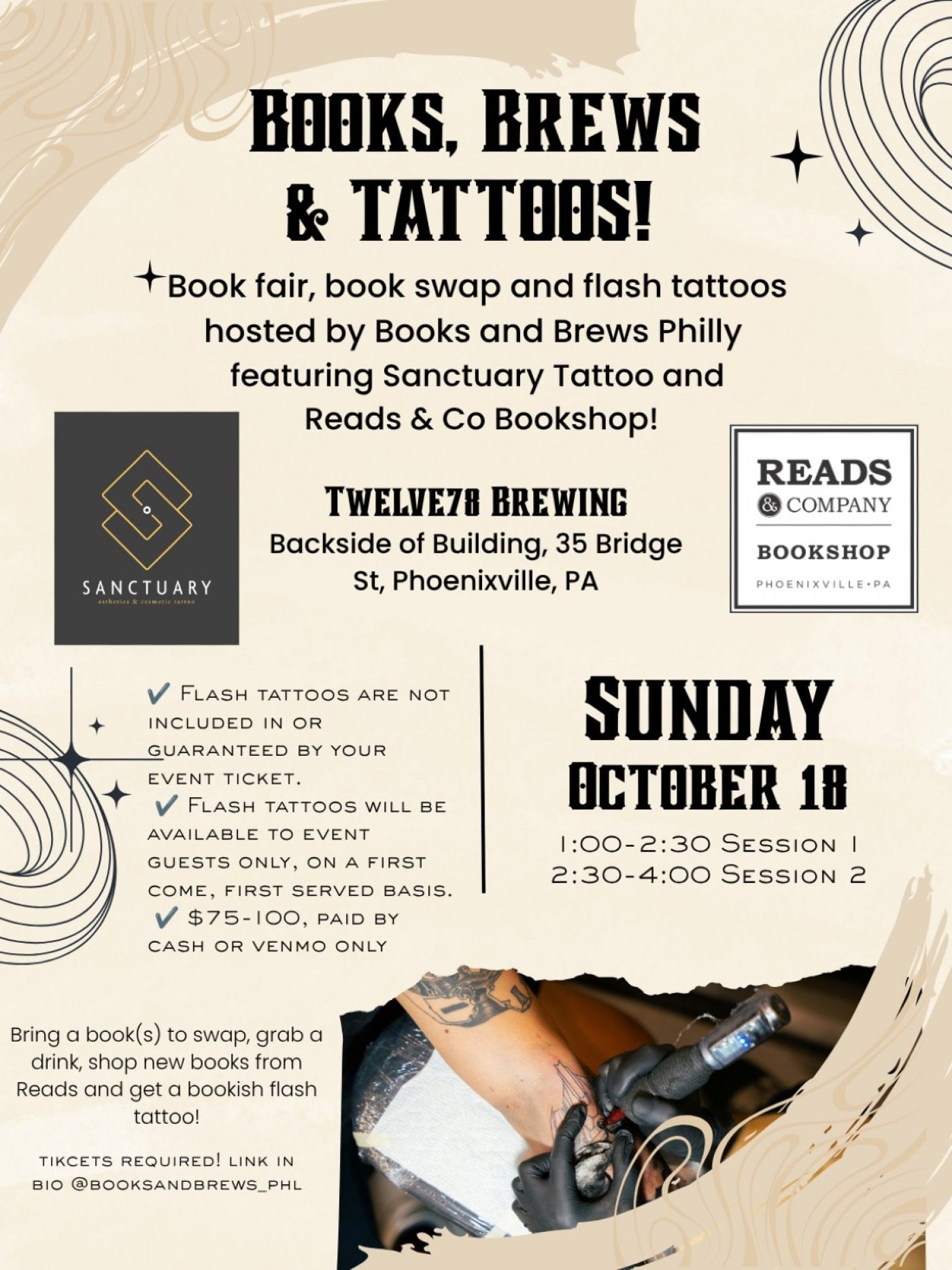 Books. Brews & Tattoos Session 1