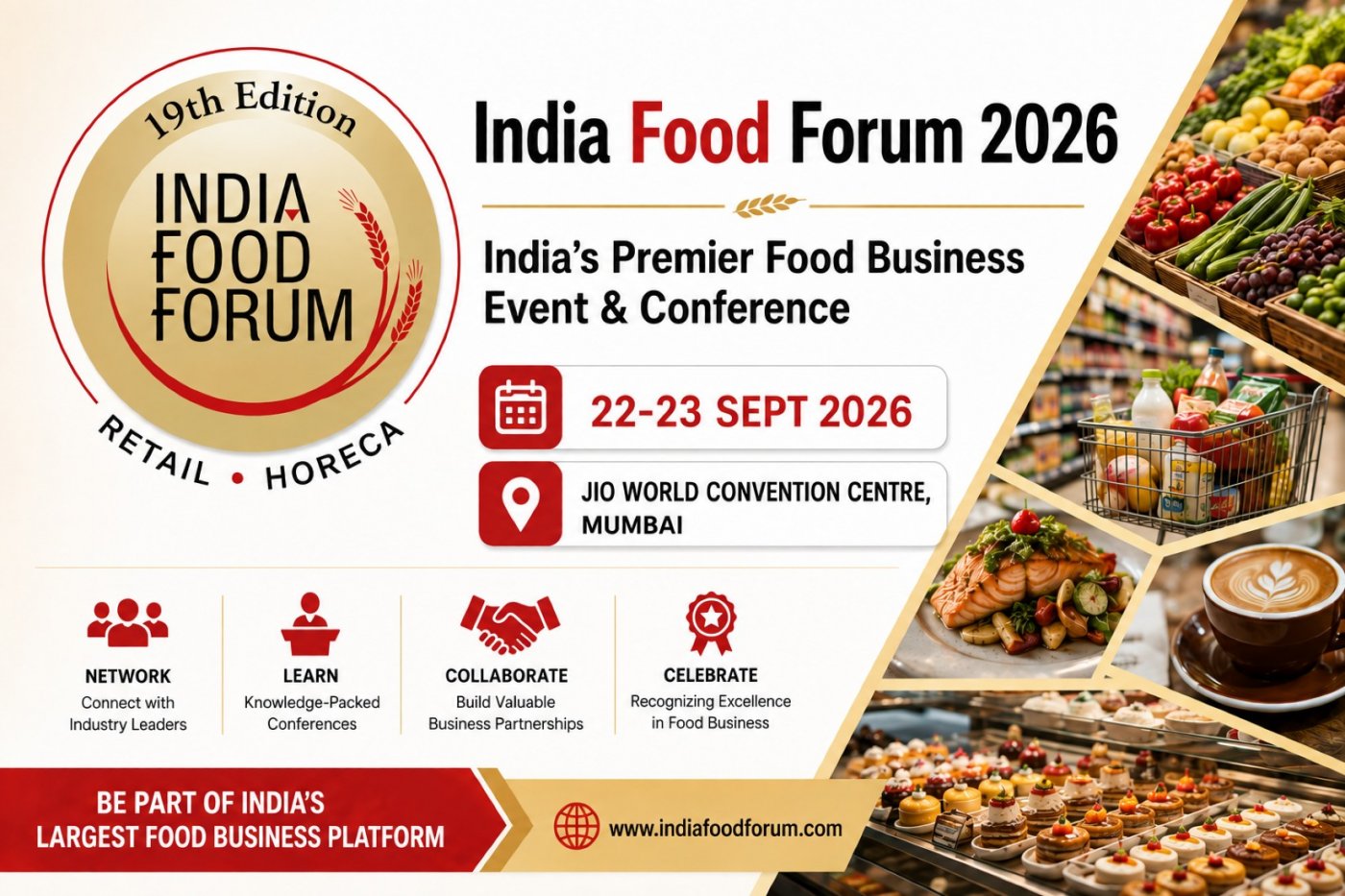 India Food Forum 2026 | Premier Food Business Event & Conference — event poster
