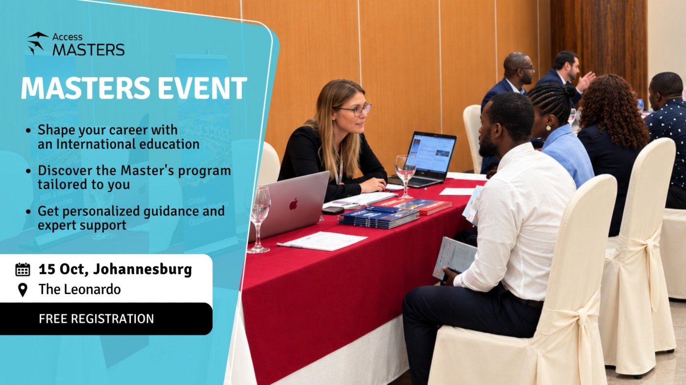 Find the right Master’s for your next career step at Access Masters Johannesburg event
