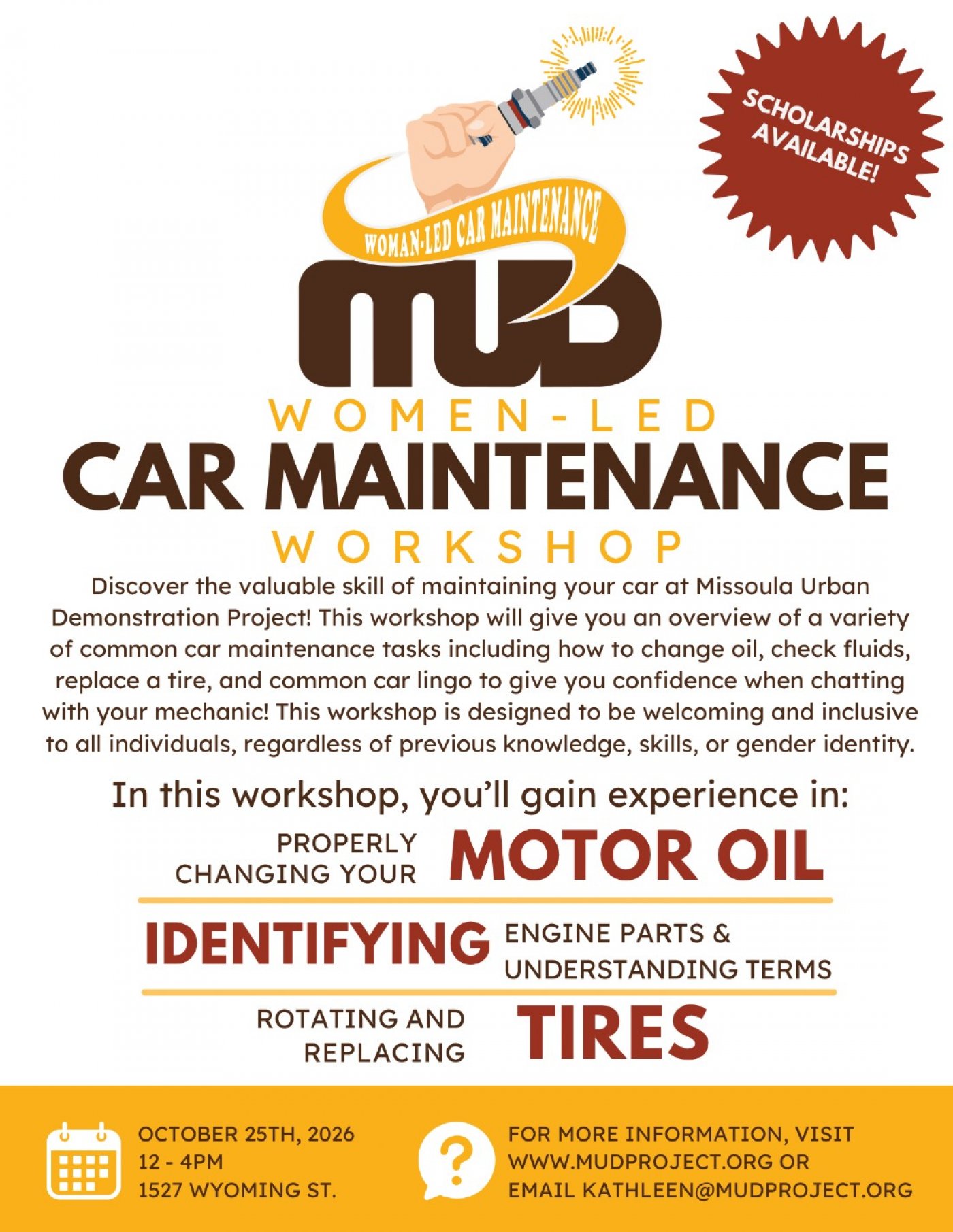 MUD Women Led Car Maintenance, Tool Library - Missoula Urban ...