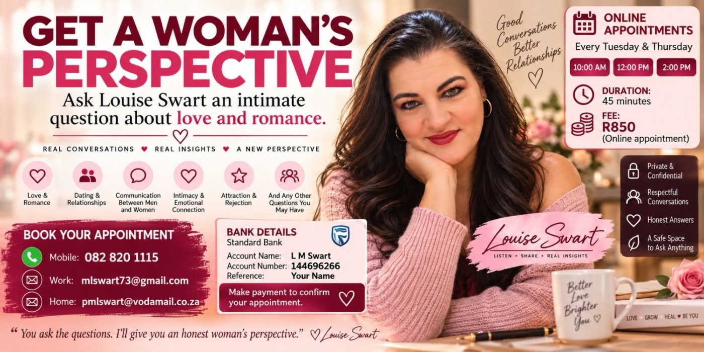 GET A WOMAN’S PERSPECTIVE on love, romance, relationships and S E X.