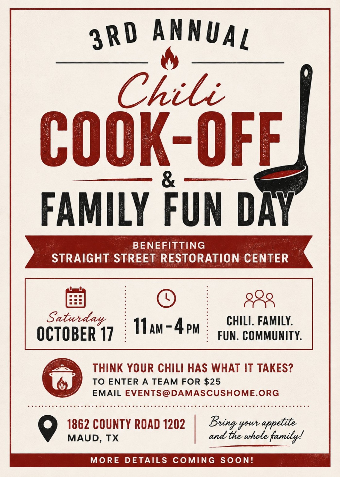 3rd Annual Chili Cook-off and Family Fun Day benefitting Straight ...