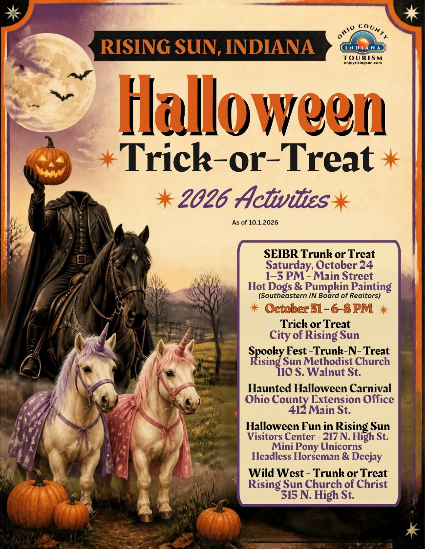Halloween Trick or Treat Activities in Rising Sun, IN - October 2026 ...