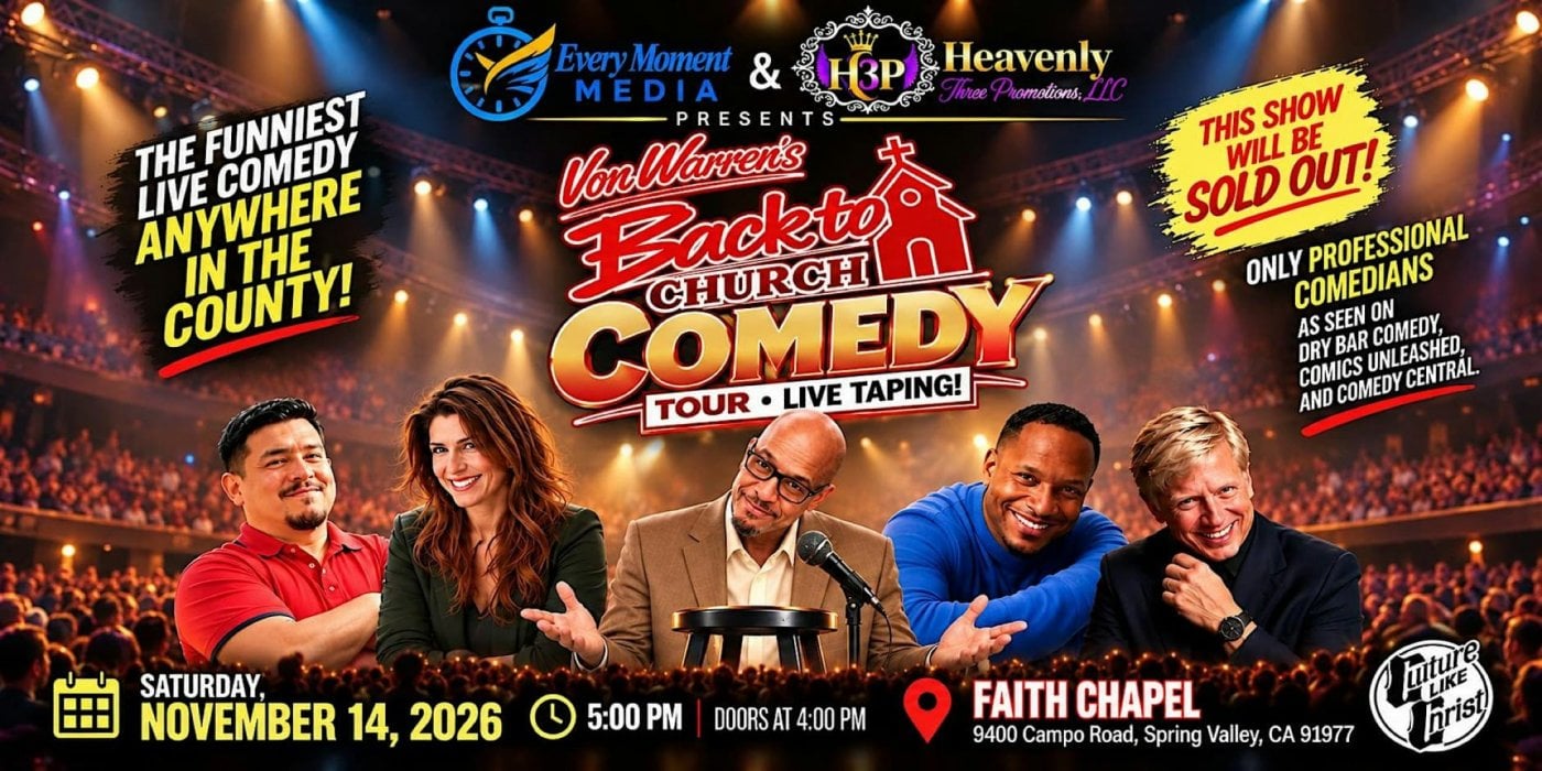 Back to Church Comedy Tour, Faith Chapel, Spring Valley, 14 November ...