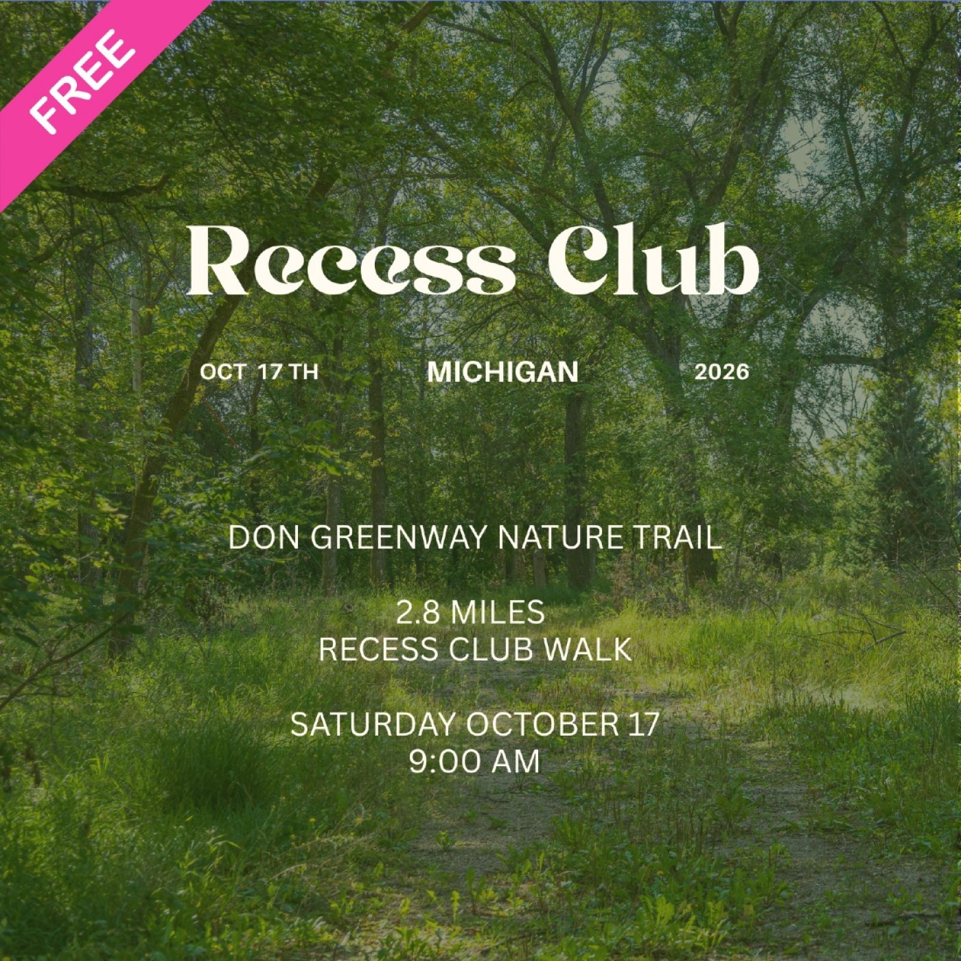 Recess Club Don Green Way Nature Trail Walk, Canal Park, Clinton ...