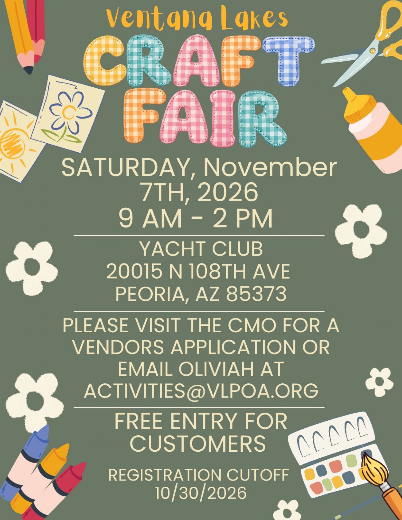 Ventana Lakes Craft Fair Tickets, 20015 N 108th Ave, Sun City, 7 ...