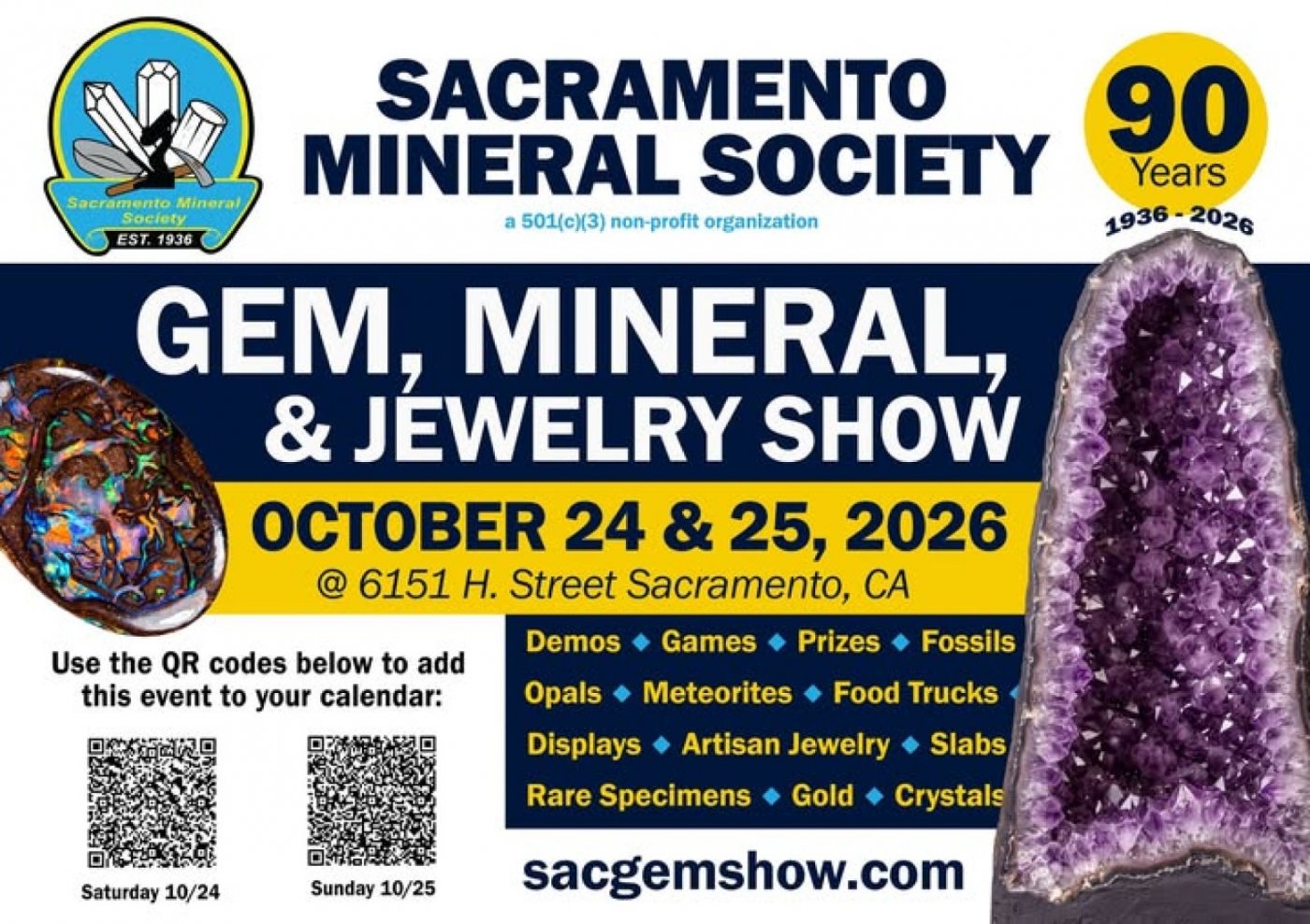 Sacramento Mineral Society’s 90th Anniversary Gem, Mineral & Jewelry ...