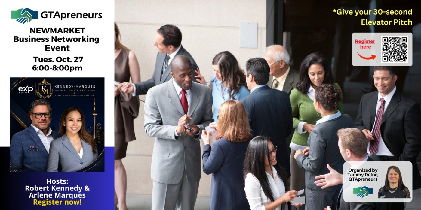 GTApreneurs October 27, 2026 Newmarket Business Networking Event