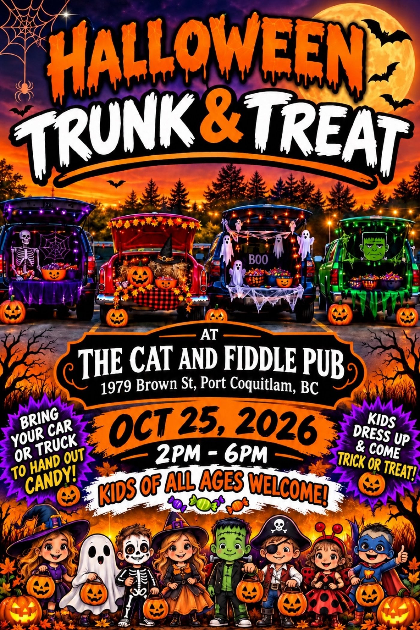 Halloween Trunk & Treat, Cat & Fiddle Sports Bar & Restaurant, Port ...