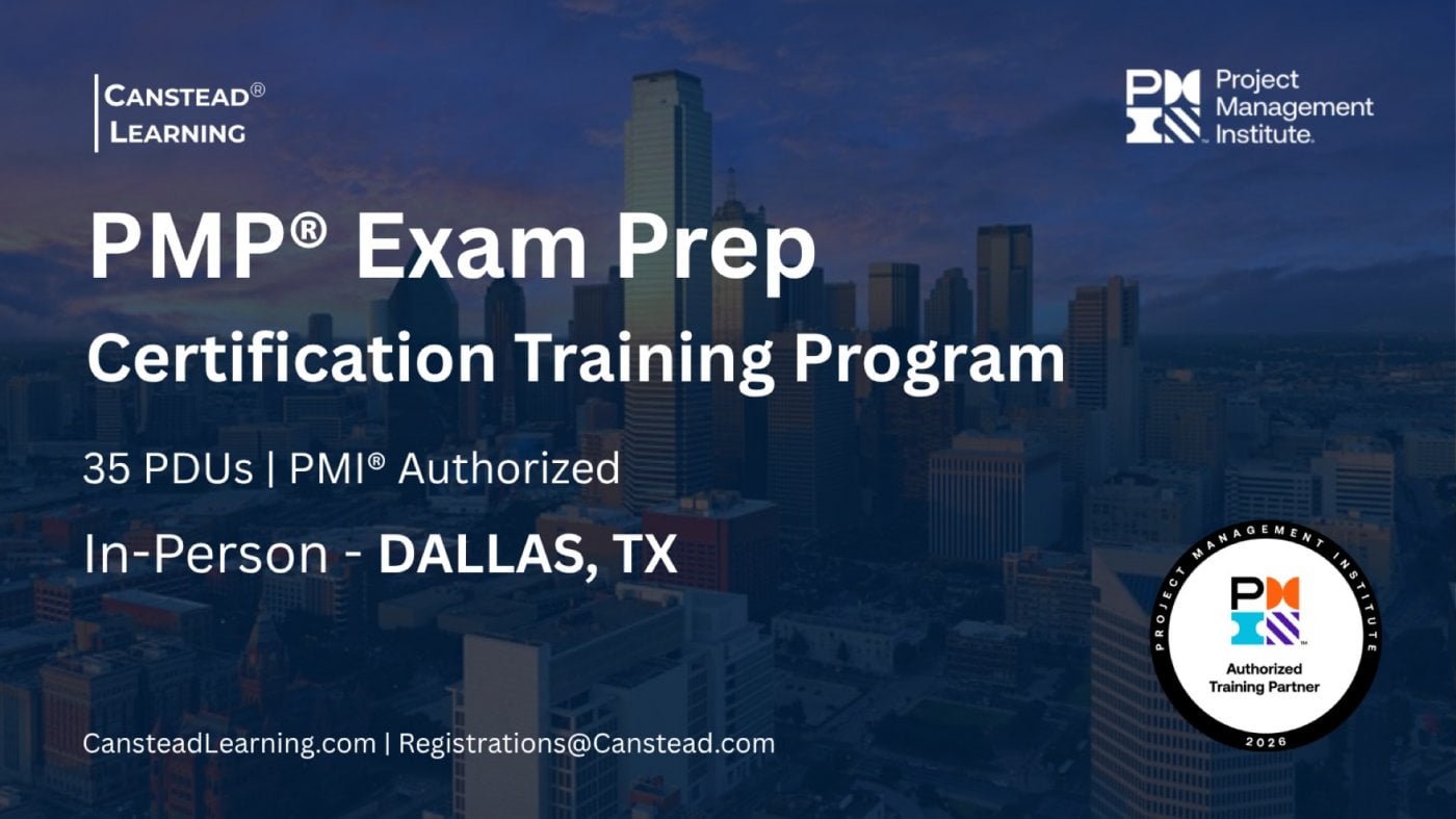 PMP® Certification Training in Dallas -Canstead Learning Tickets ...