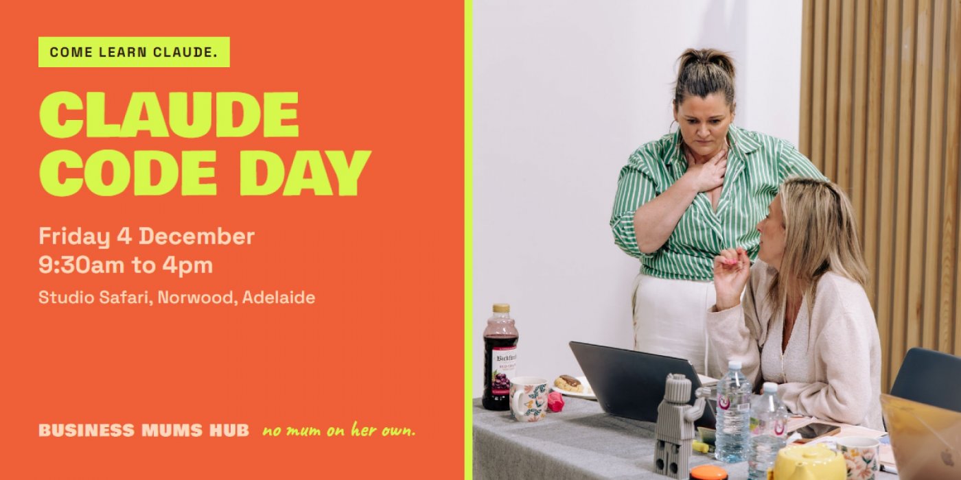 Claude Code Day · Adelaide (December), Studio Safari, Adelaide, 4 ...