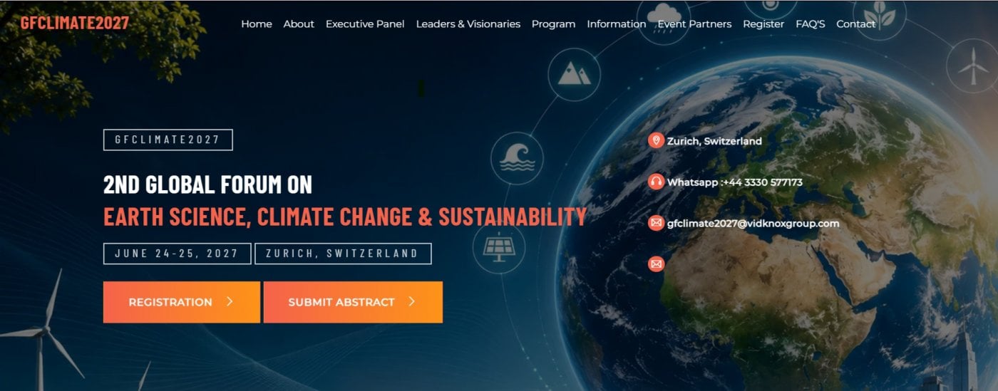 2nd Global Forum on Earth Science, Climate Change & Sustainability ...