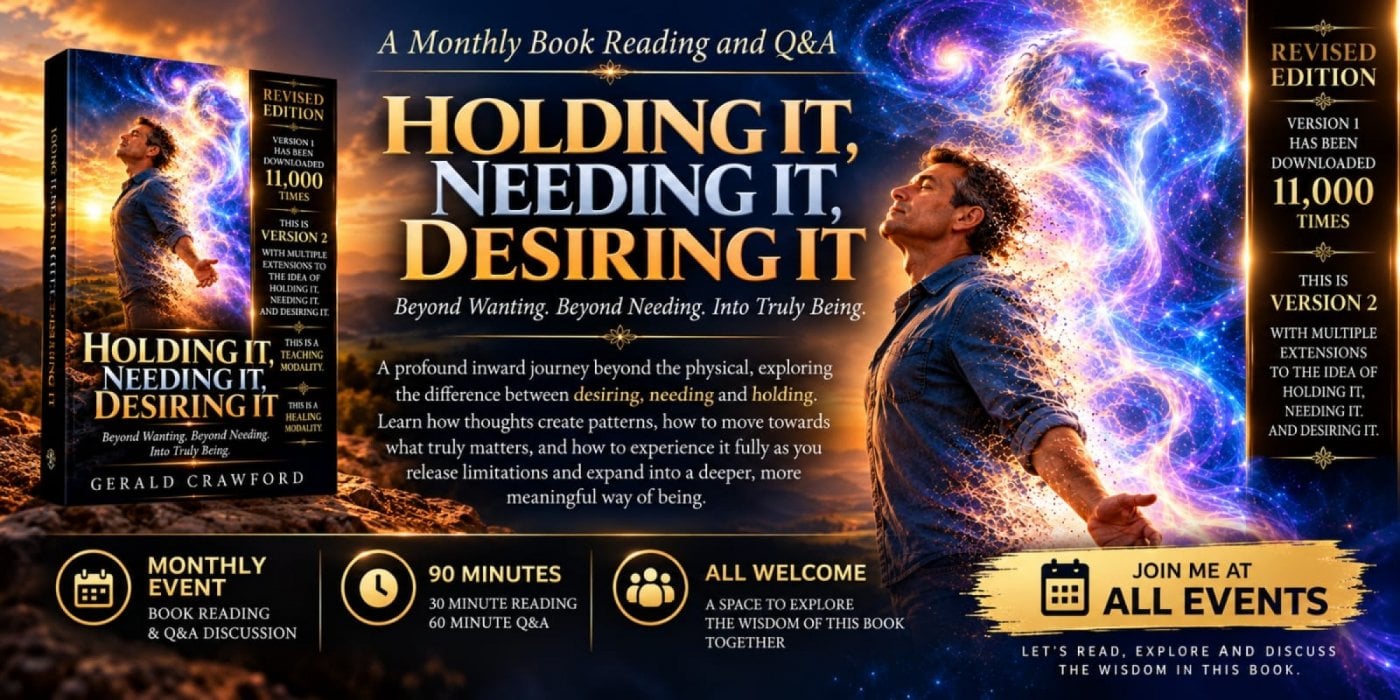 Holding It, Needing It, Desiring It – An Online Book Reading and Live Q&amp;A with Gerald Crawford