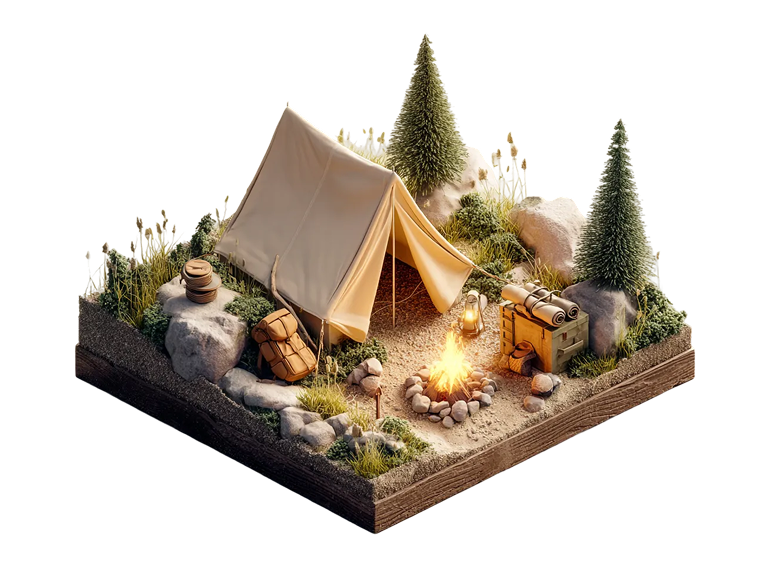 Camping illustration