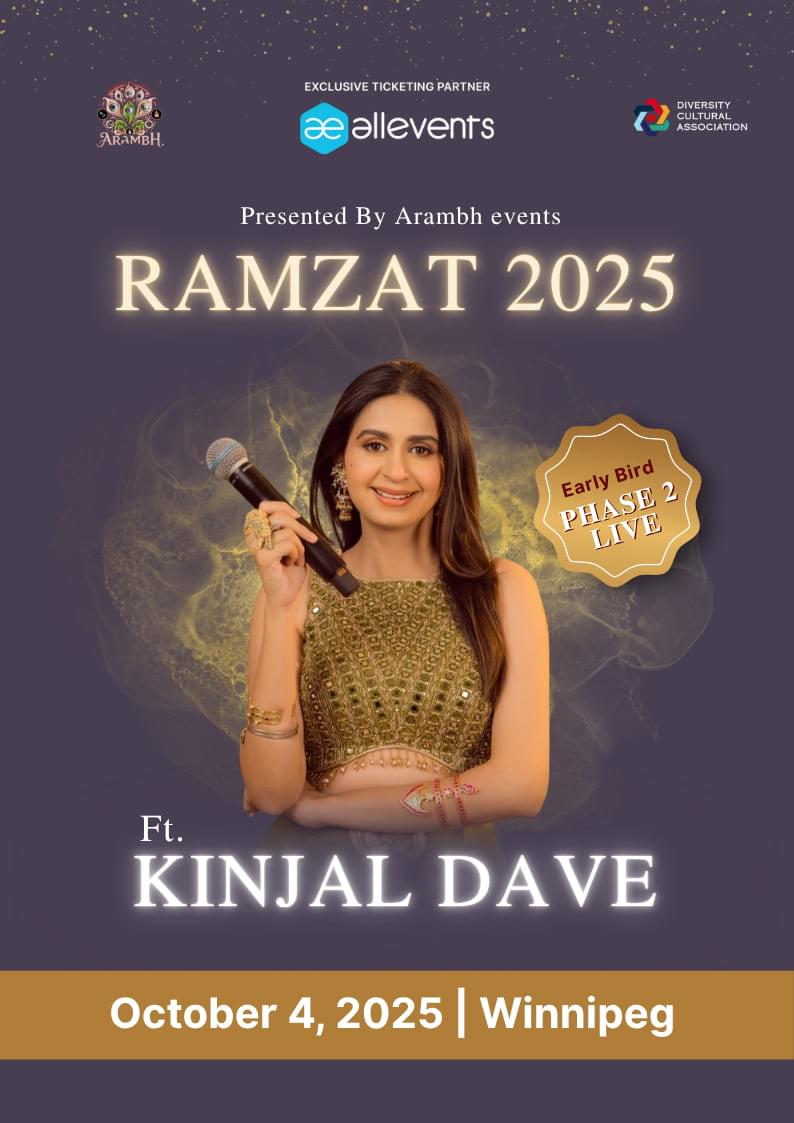 Ramzat 2025 with Kinjal Dave in Winnipeg, Manitoba