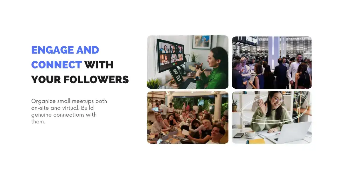 Connect with followers to build event community