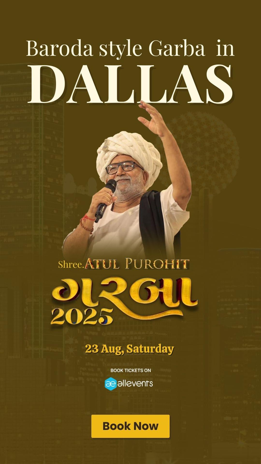 Atul Purohit Garba 2025 Live in Dallas