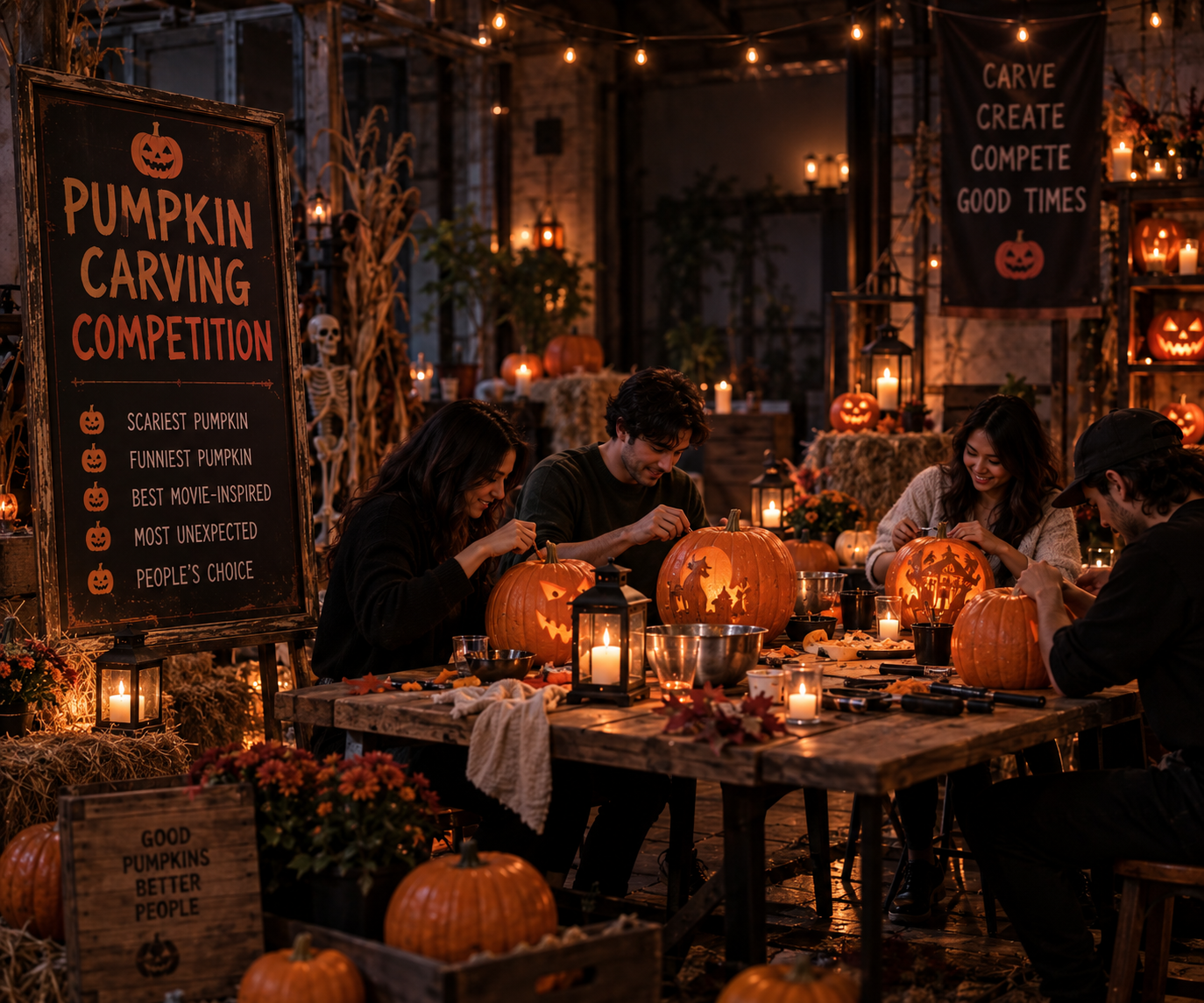 Pumpkin Carving, But Turn It Into a Competition