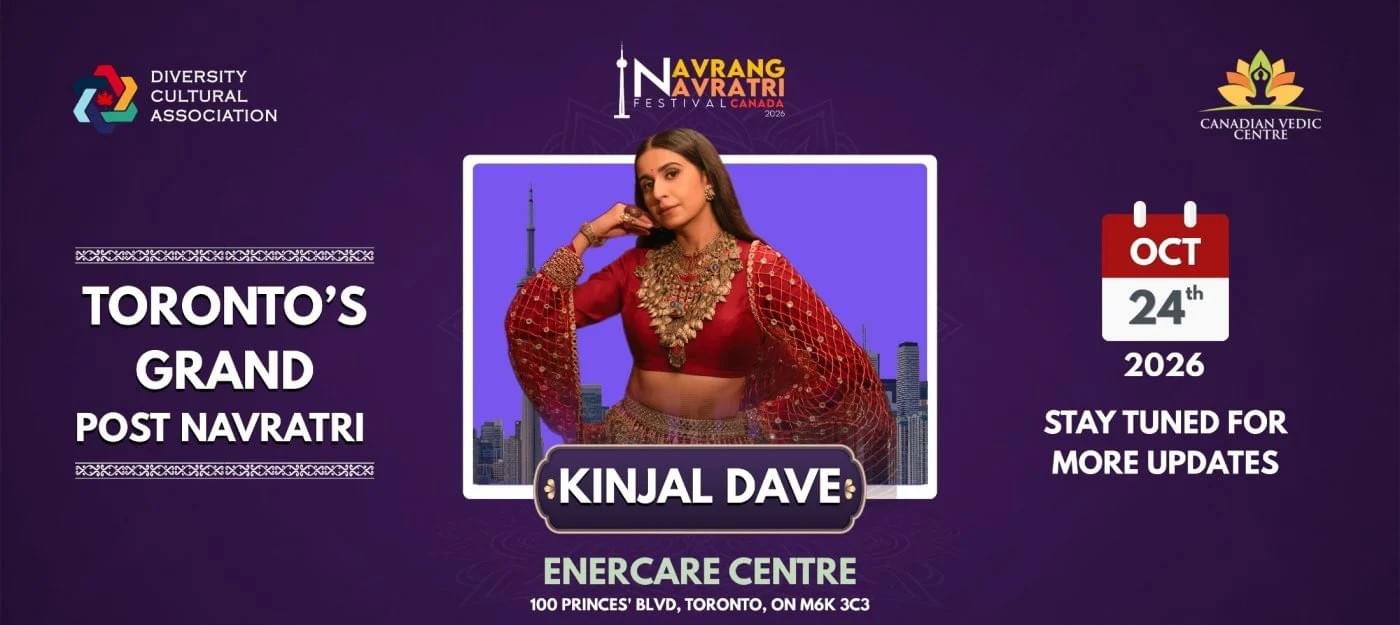 Navrang Navratri Festival Canada 2026 With Kinjal Dave