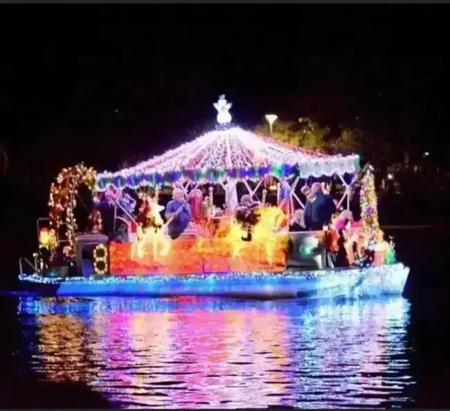 Floating Christmas party around the City