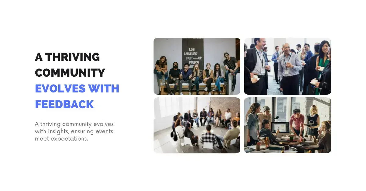 Take feedbacks from your event community