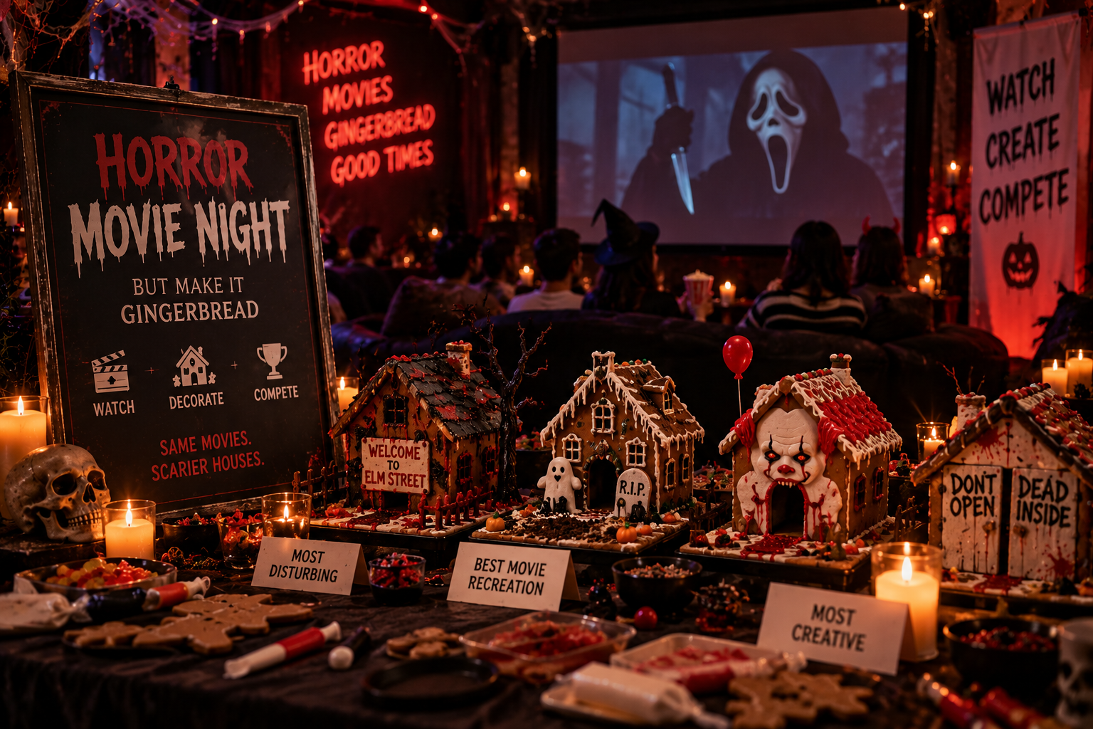 Horror Movie Night, But Make It Gingerbread
