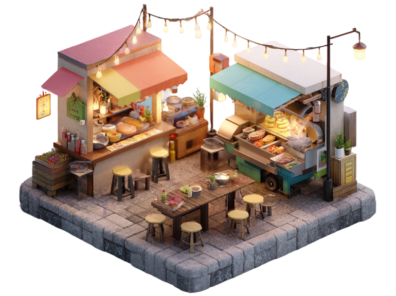 Best Street Food Places illustration