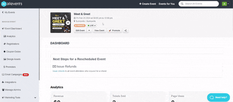 Change Event Status Easily
